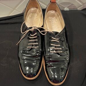 Italian Black Patent Leather Oxford Shoes